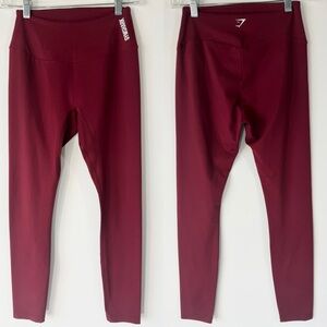 Gymshark Leggings Cranberry Color Size Small